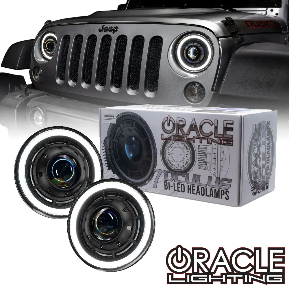Oracle Lighting Oculus™ Bi-Led Projector Headlights - For '07-'18 Jeep Wrangler Jk / Jku 1