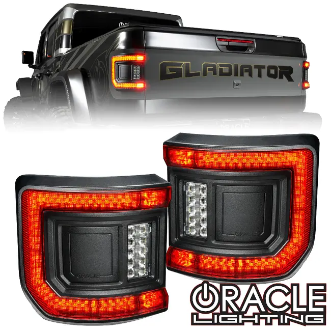 Oracle Lighting Flush Mount Led Tail Lights (Standard Red Lens) For '20-Newer Jeep Gladiator Jt 1