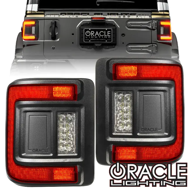 Oracle Lighting Flush Mount Led Tail Lights (Standard Red Lens) For '18-Newer Jeep Wrangler Jl / Jlu 1