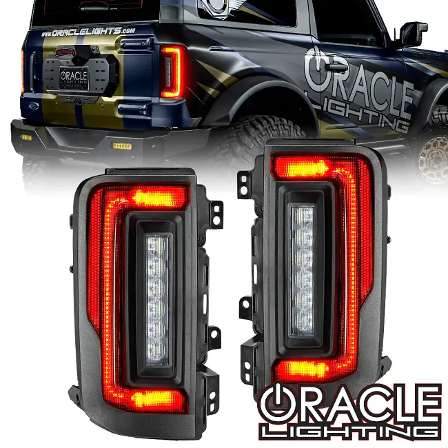 Oracle Lighting Flush Mount Led Tail Lights (Standard Red Lens) For '21-'25 Ford Bronco 1