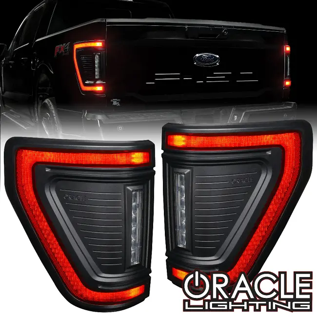 Oracle Lighting Flush Mount Led Tail Lights (Standard Red Lens) For '21-'24 Ford F150 1