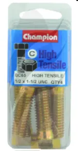 Champion Bolt And Nuts 1-1/2” X 1/2 Bc65 1