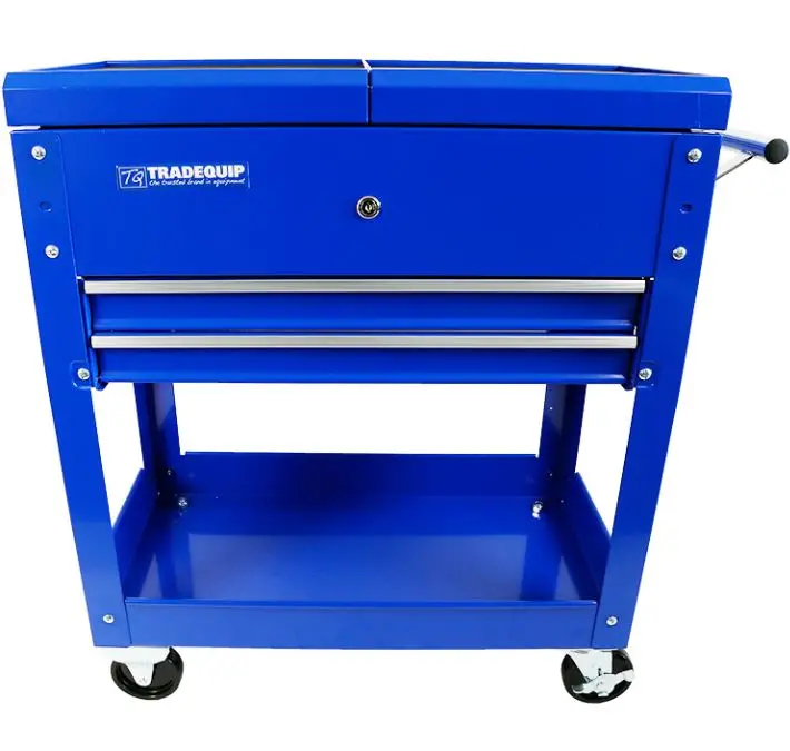 Tqb Workshop Tool Trolley 2 Drawer Lockable Sliding Top 6019T 1