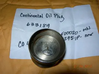 Plug, Crankshaft - Propeller Oil Transfer 1