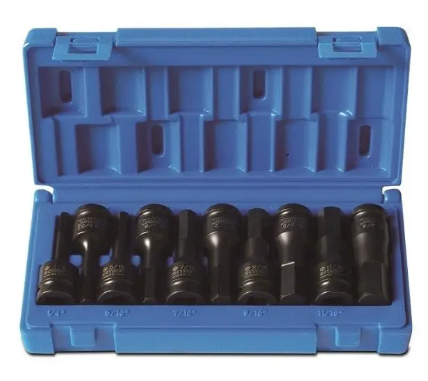 Action 10 Piece 1/2" Drive In Hex Impact Socket Set Imperial 648221001 1