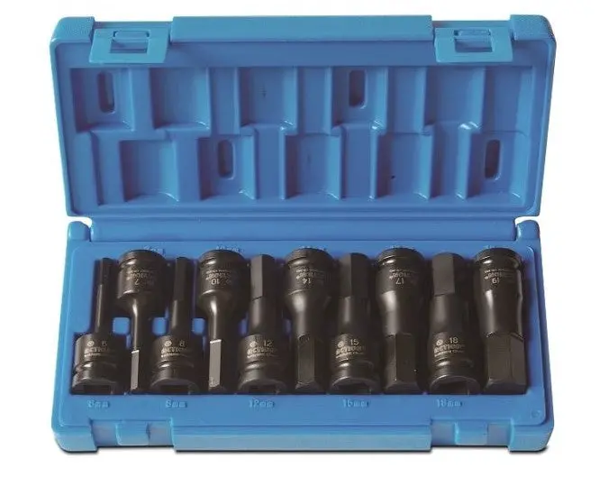 Action 10 Piece 1/2" Drive Metric Hex Driver Set 648251001 1