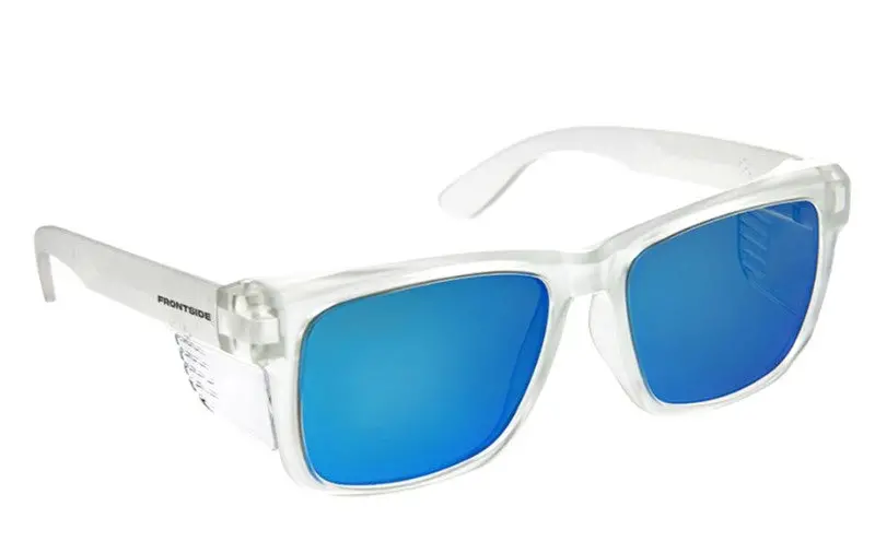 Paramount Safety Glasses Frontside Polarised Blue Revo Lens With Clear Frame 6513 1