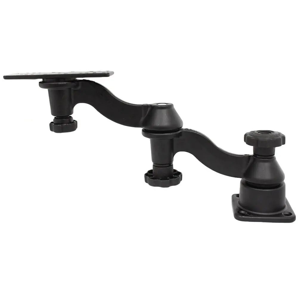 Ram Mount Double 6" Swing Arm With 6.25" X 2" Rectangle Base And Horizontal Mounting Base [Ram-109H-1U] 1