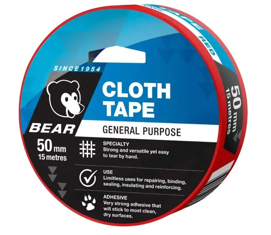 Bear General Purpose Cloth Tape 50Mm X 15M Assorted Colours 1