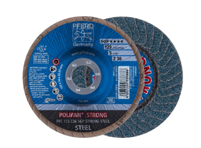 Pfred Polifan Flap Disc Zirconia - Steel Pfc 125 Z 36 Sgp-Strong 67788025 1