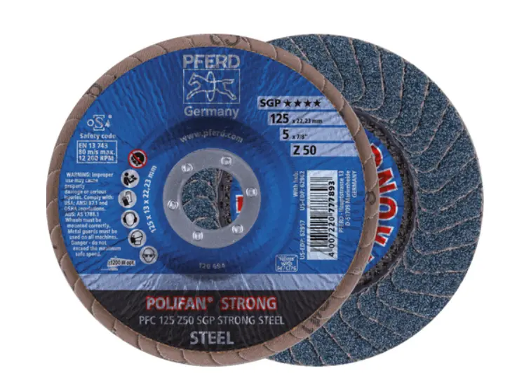 Pferd Polifan Flap Disc Zirconia  Steel Pfc 125 Z 50 Sgp-Strong 67788125 1