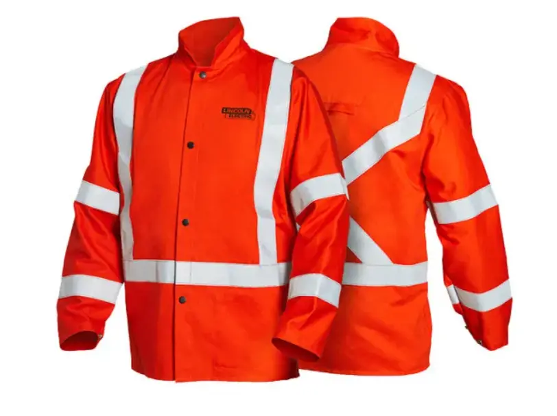 Lincoln Welding Jacket Fr Bright Safety Orange With Reflective Stripes Size L Xl 2Xl K4692 1