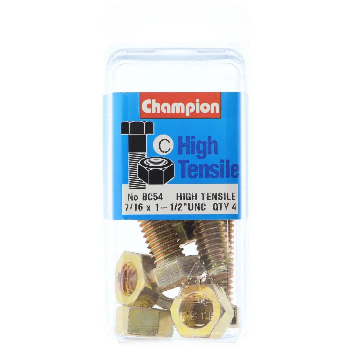 Champion Fully Threaded Set Screws And Nuts 1-1/2” X 7/16 Bc54 1