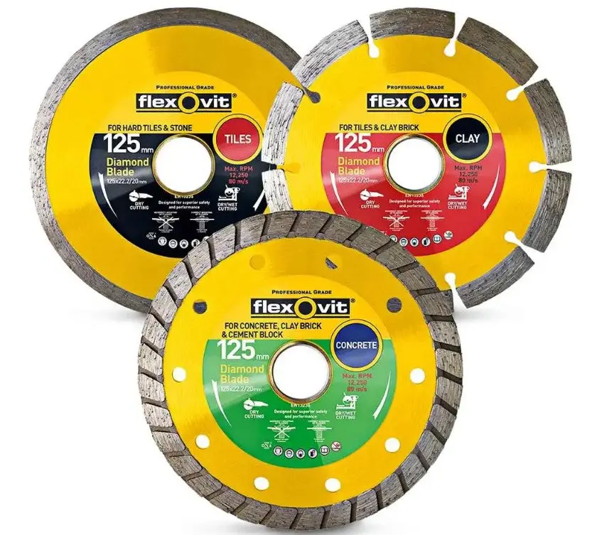 Flexovit Diamond Blade Set 125 X 2 X 10 X 22  3 Piece 70184601733 1