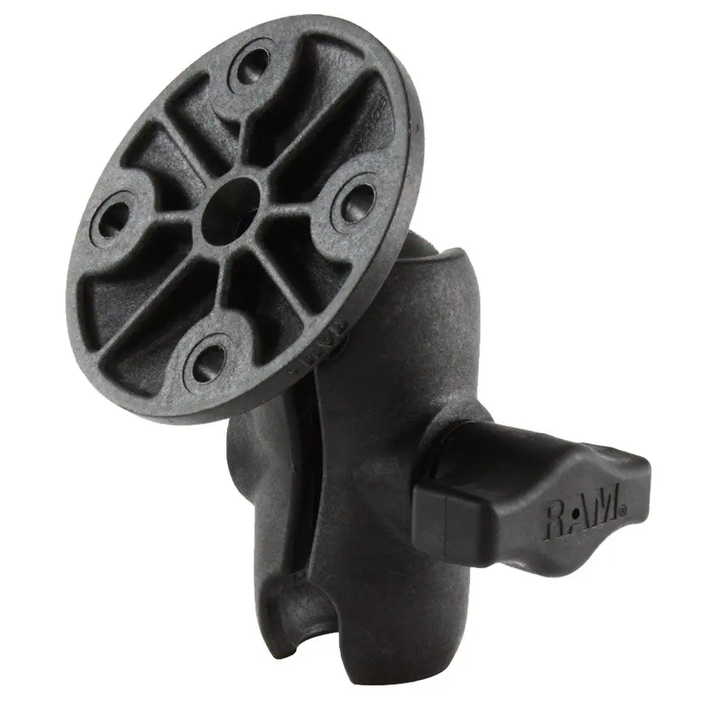 Ram Mount Composite 1" Ball Short Length Double Socket Arm W/2.5" Round Base Including Amps Hole Pattern [Rap-B-103U-A] 1