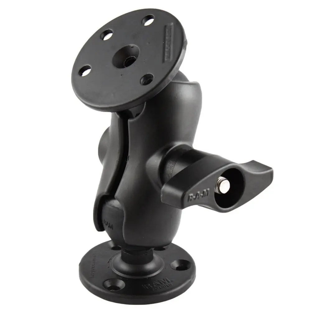 Ram Mount D Size 2.25" Ball Mount W/2 Qty 3.68" Round Plates  Short Length Double Socket Arm [Ram-D-101U-C] 1