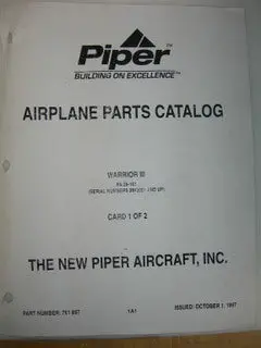 Manual, Piper - Pa28-161 - Warrior Iii - Parts 1