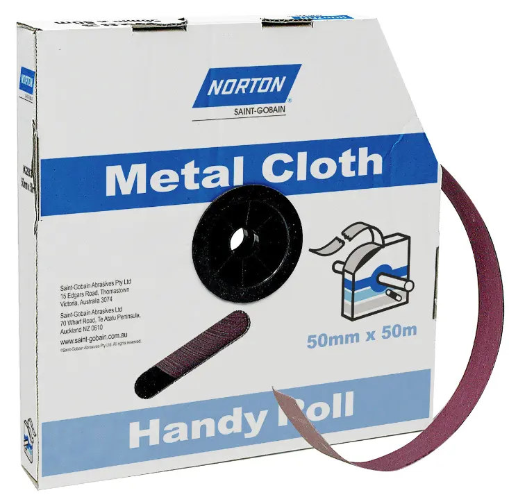 Norton Metalite K283 Metal Cloth Handy Roll -P80 50Mm X 50M  80 Grit 66623320802 1