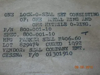 Seal, Loc-O - Brake Cylinder 1