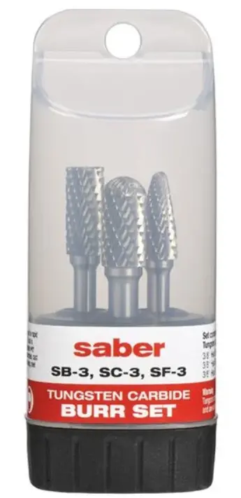 Saber  3 Piece Burr Set  8020-S2 1