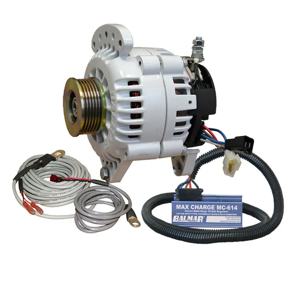 Balmar Alternator 120 Amp 12V 3.15" Dual Foot Saddle K6 Pulley Regulator  Temp Sensor [60-Yp-Mc-120-K6] 1