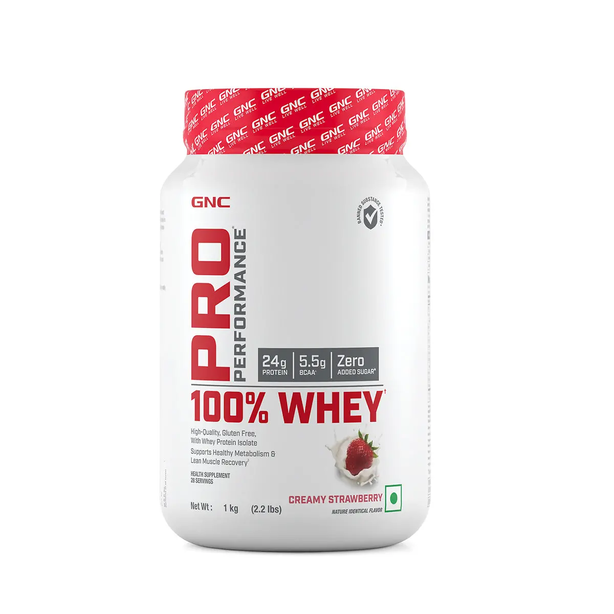 Gnc Pro Performance 100% Whey Protein - 2.2 Lbs - 1 Kg - Strawberry 1