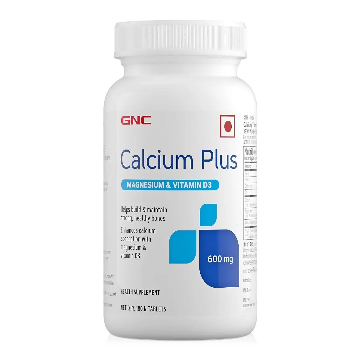 Gnc Calcium Plus 600 Mg With Magnesium And Vitamin D3| Expiry - 2024-05-31 1