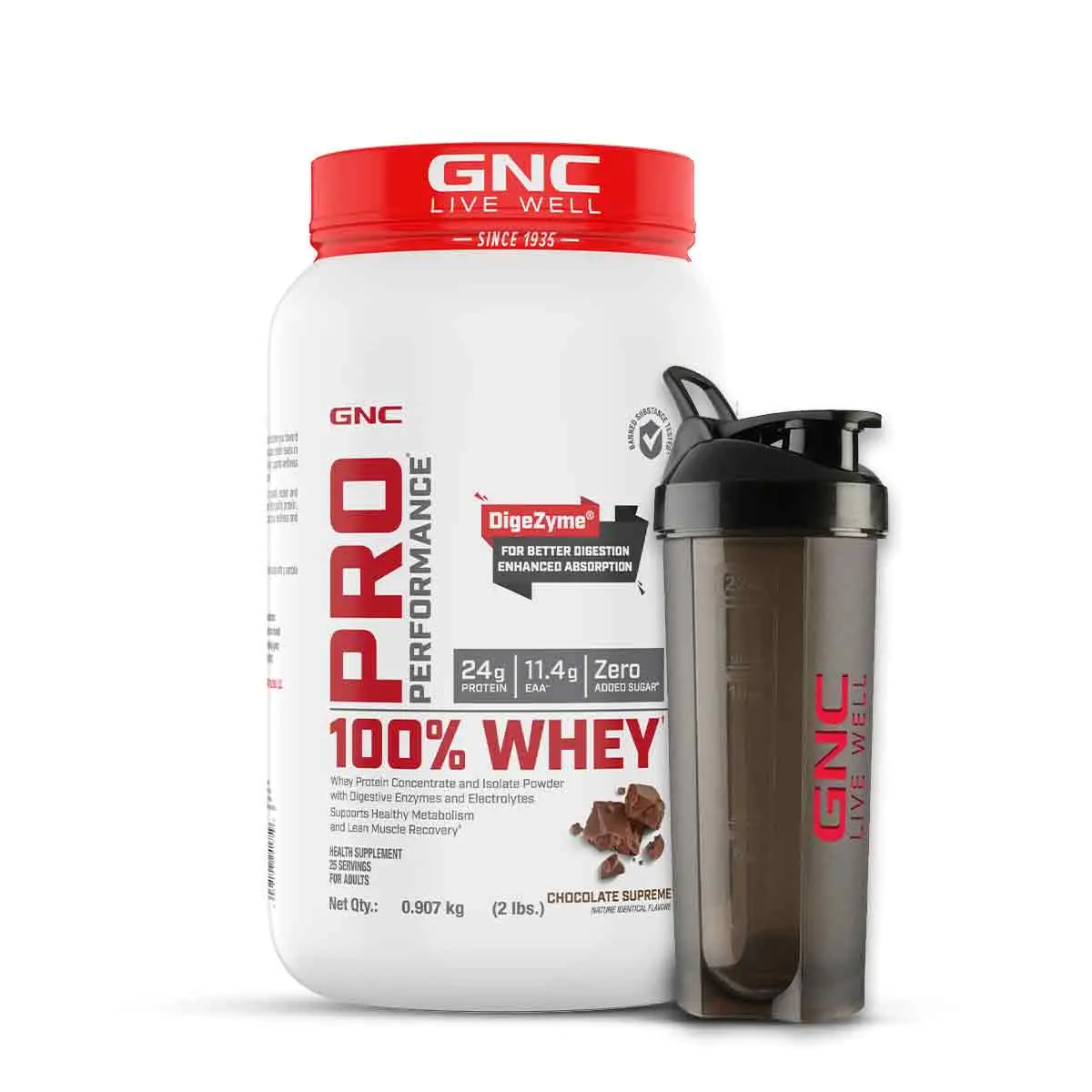 Gnc Pro Performance 100% Whey Protein - 2 Lbs With Shaker 2
