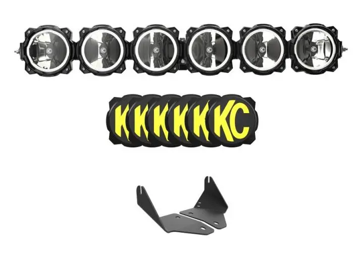 Kc Hilites 39" Pro6 Gravity® Overhead Led 6 Light Bar For '20-Up Polaris Rzr Pro Xp & '22-Up Rzr Turbo R 1