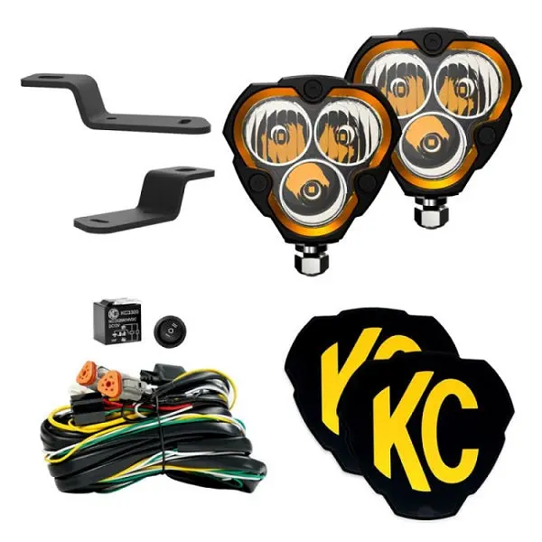 Kc Hilites Flex Era® 3 Combo Beam A Pillar Ditch Light Kit For 21-Up Ford Bronco 1