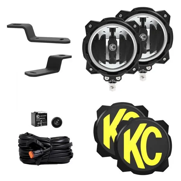 Kc Hilites Pro6 Gravity® Wide-40 Beam Ditch Lights Kit For '21-Up Ford Bronco 1