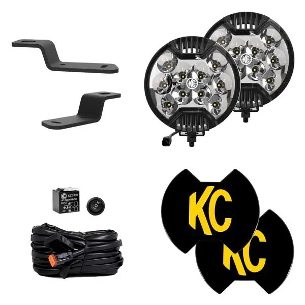 Kc Hilites Slimlite® Spot Beam A Pillar Ditch Lights Kit For '21-Up Ford Bronco 1
