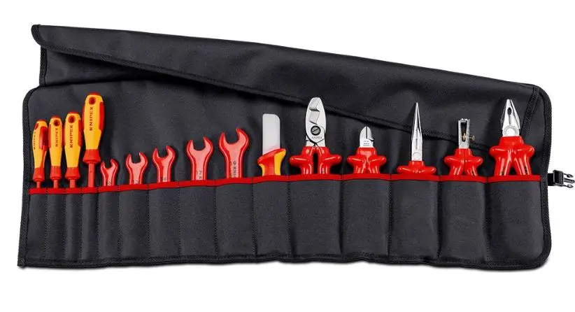 Knipex 989913 15Pce 1000V Electricians Rolled Tool Set 989913 1