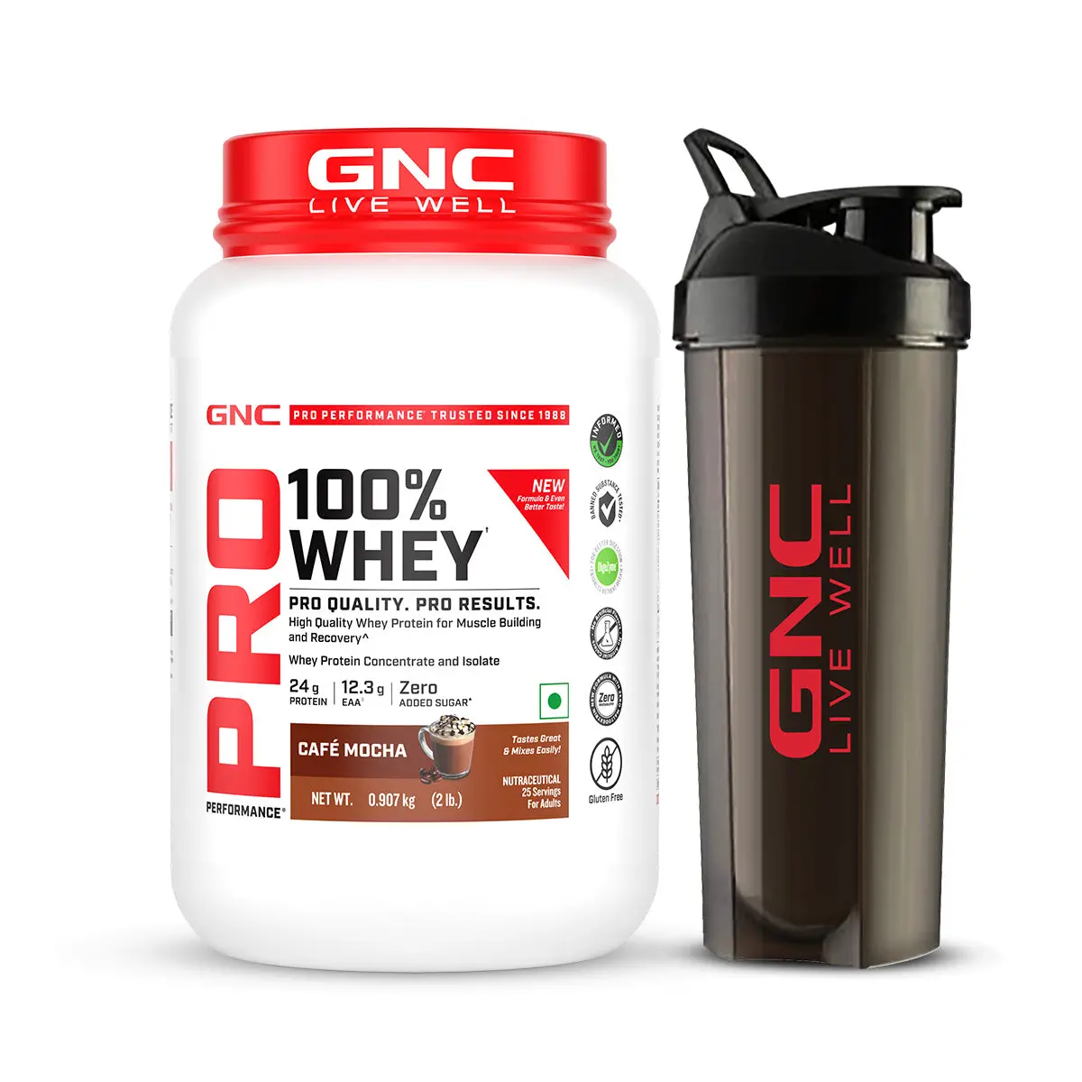 Gnc 100% Whey Protein (New Formulation) With Plastic Shaker 1