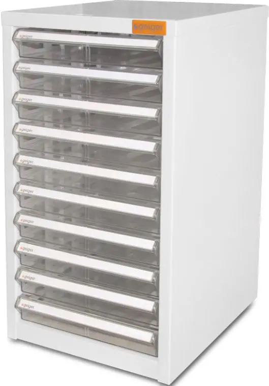 Geiger 10 Drawer A4 Parts Cabinet A4110p 1