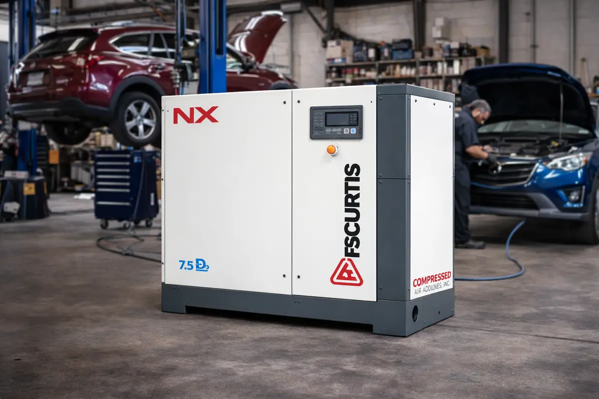 Fs-Curtis Nxb15 – 20 Hp Fixed Speed Rotary Screw Air Compressor Base Mounted 7