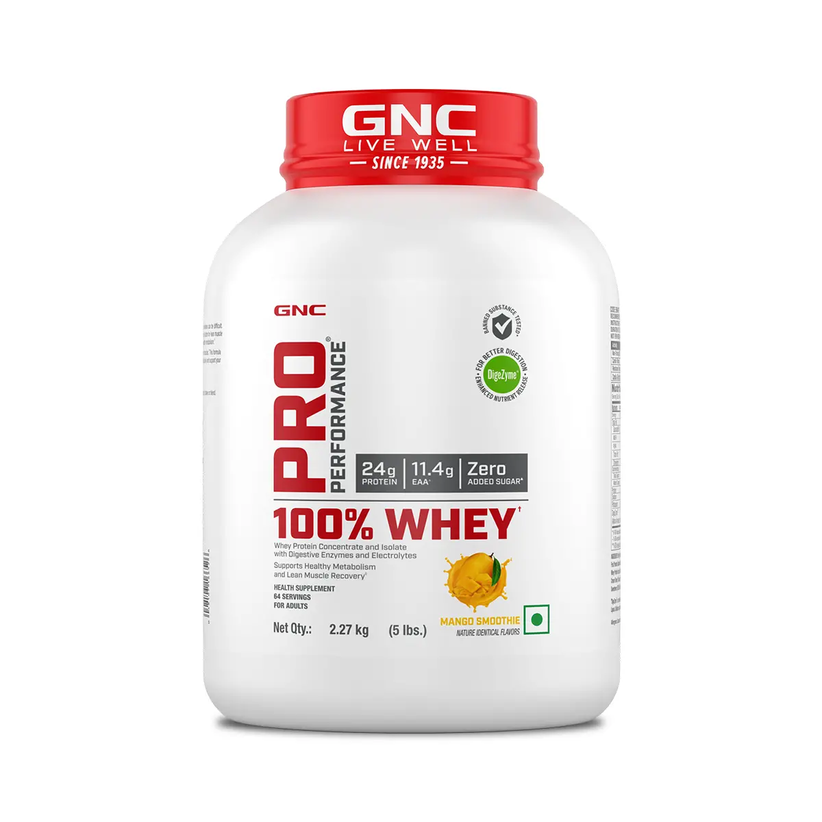 100% Whey Protein 5Lbs Mango Smoothie - Clearance | Expiry - 2026-04-30 1