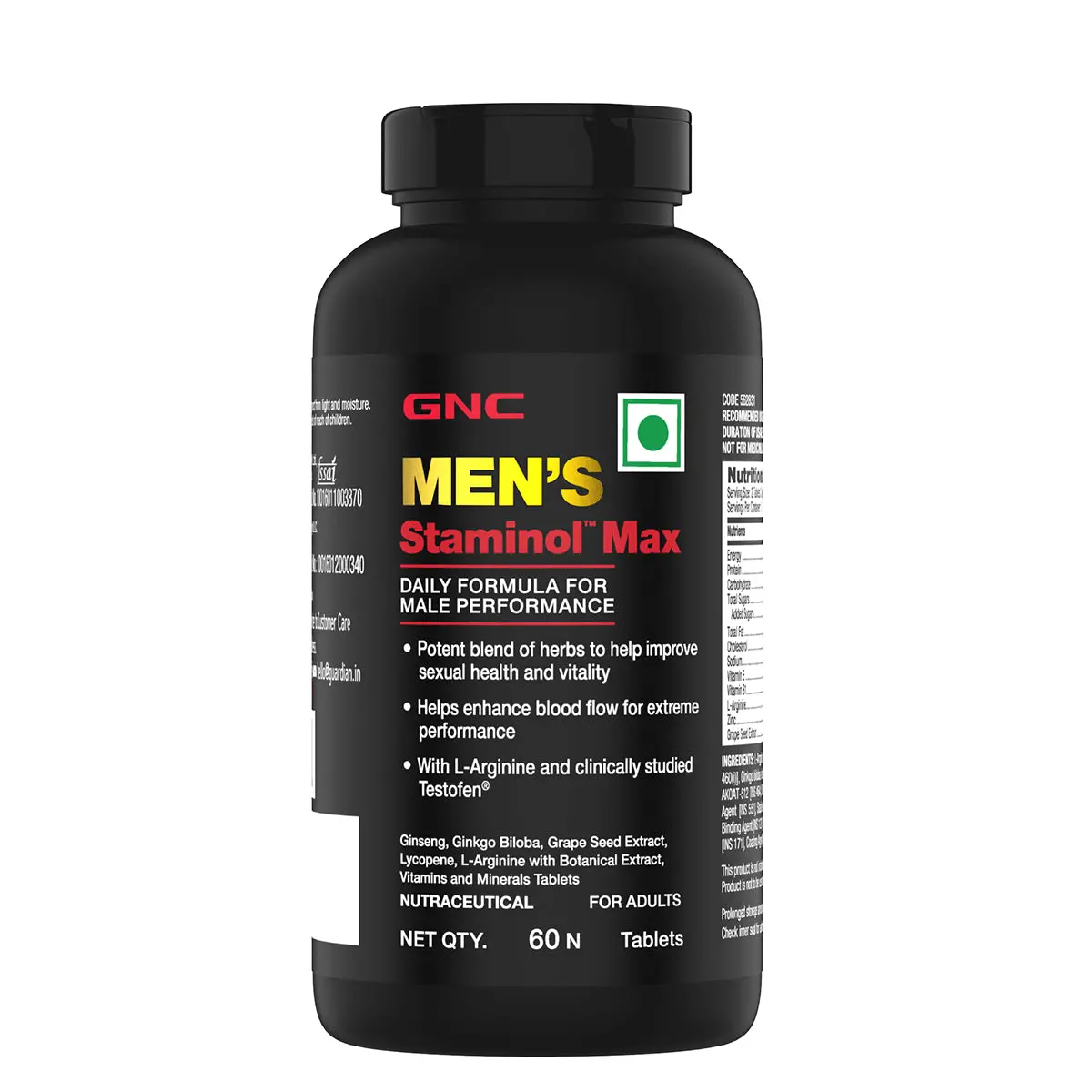Gnc Men's Staminol Max - Clearance Sale| Expiry - 2026-08-31 1