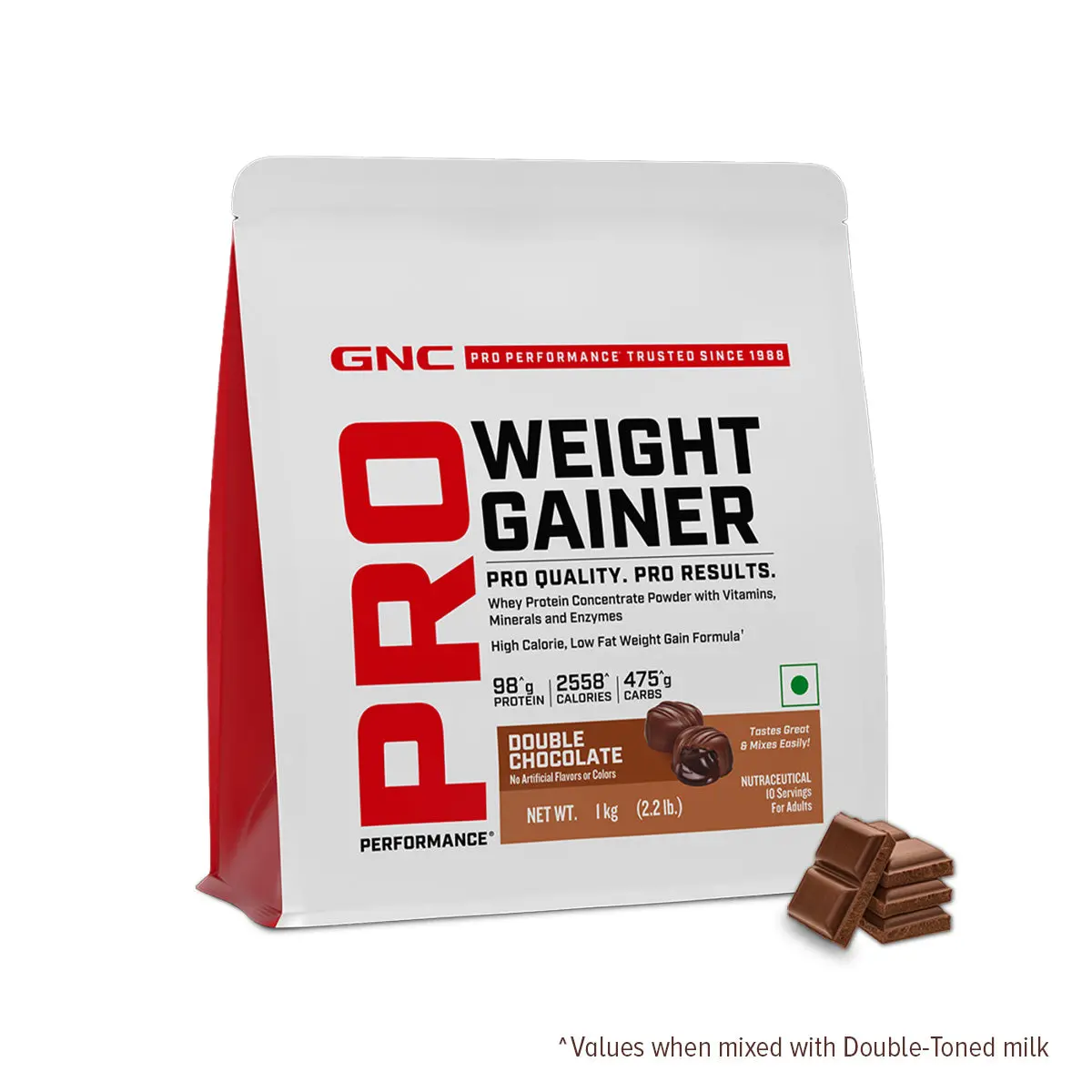 Gnc Pro Performance Weight Gainer 1Kg Gainer Double Chocolate 1
