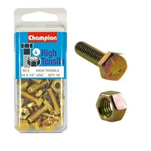 Champion Fully Threaded Set Screws And Nuts 3/4” X 1/4 Bc3 1