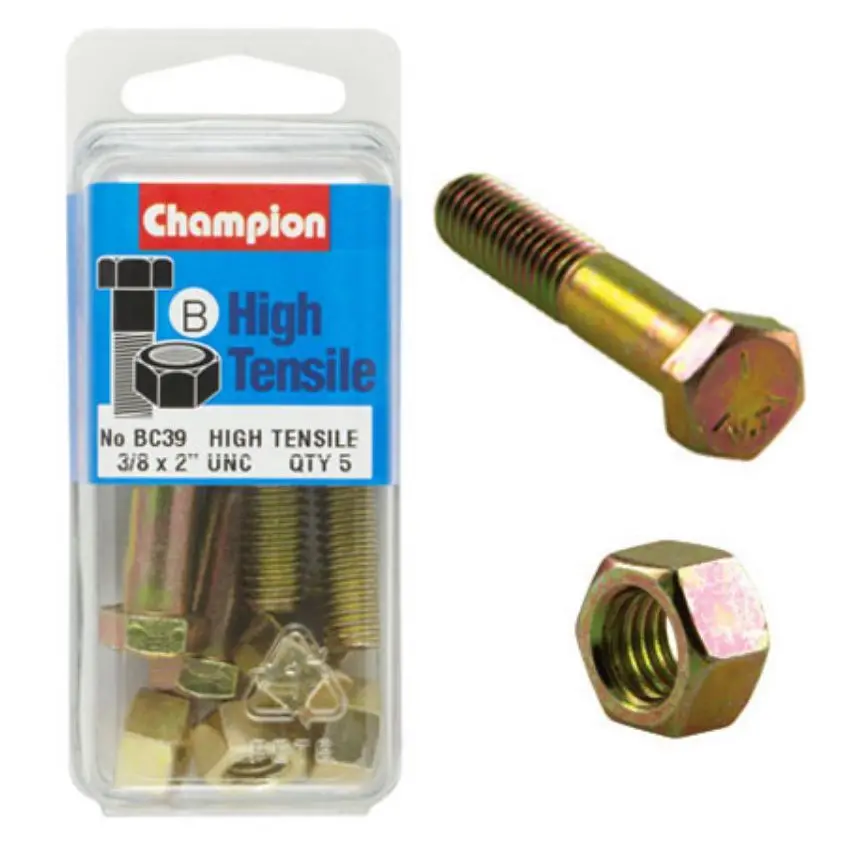Champion Bolt And Nuts 2” X 3/8 Bc39 1