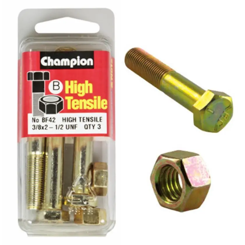 Champion Bolt And Nuts 2”1/2 X 3/8  Bf42 1