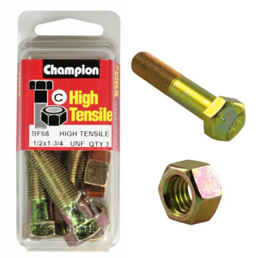 Champion Bolt And Nuts 1-3/4” X 1/2  Bf68 1