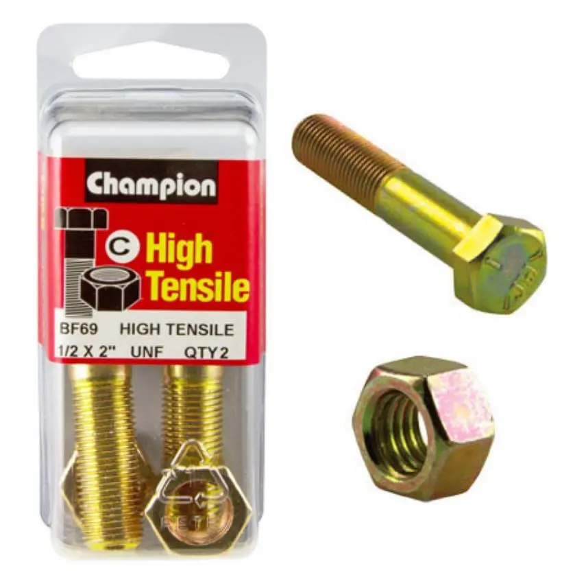 Champion Bolt And Nuts 2” X 1/2  Bf69 1