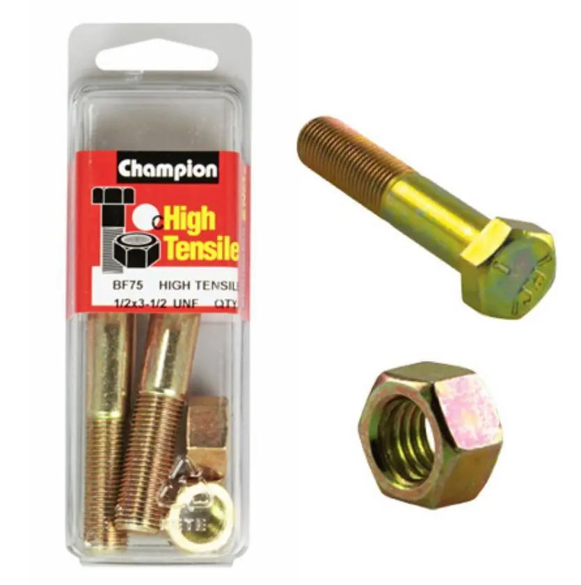 Champion Bolt And Nuts 3-1/2” X 1/2  Bf75 1