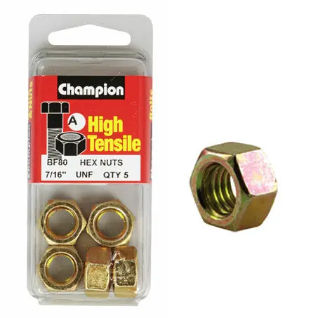 Champion Hexagon Nuts Unf 7/16 “-Bf80 1