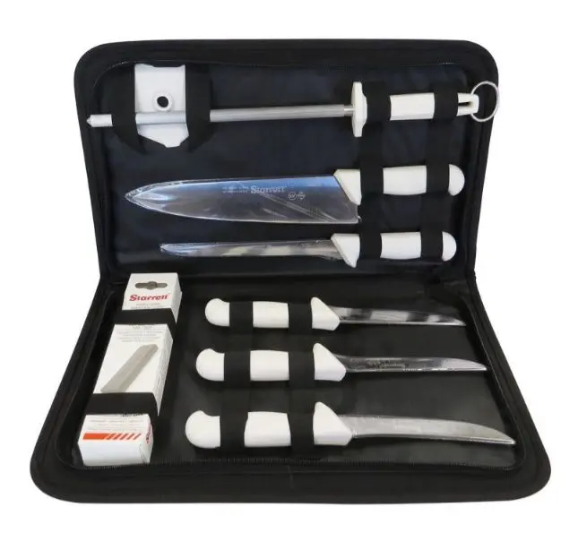 Starrett 8 Piece Professional Quality Knife Set For Chef, Hunters And Fishermen Bkk-8Wa 1