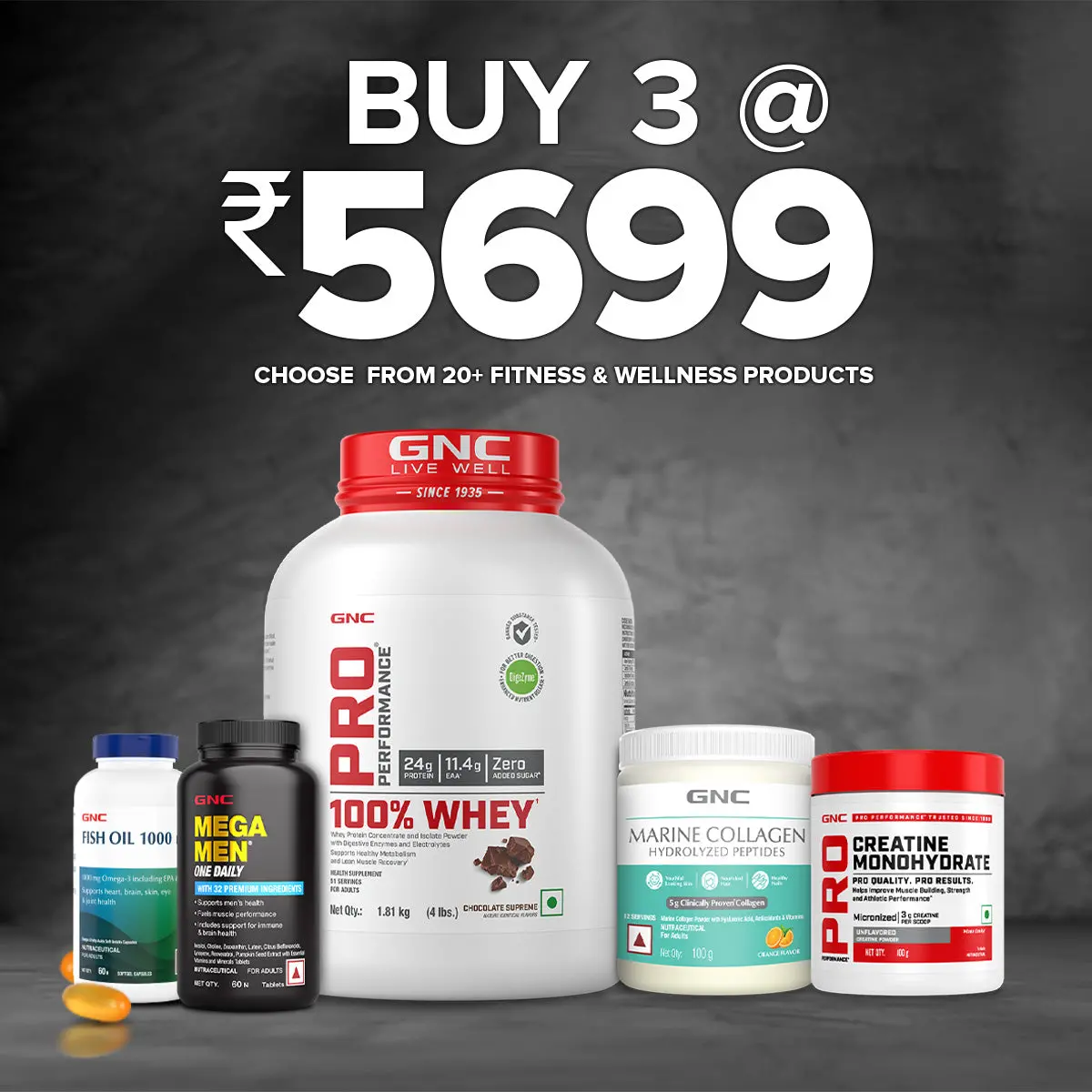 Gnc - Buy 3 For ₹ 5699 1
