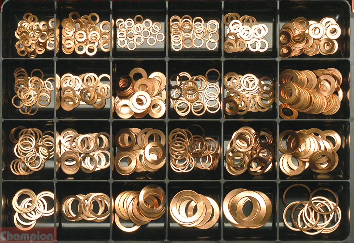 Champion Metric Copper Washer Master Kit 24 Sizes: 5Mm To 26Mm Id Ca2260 1