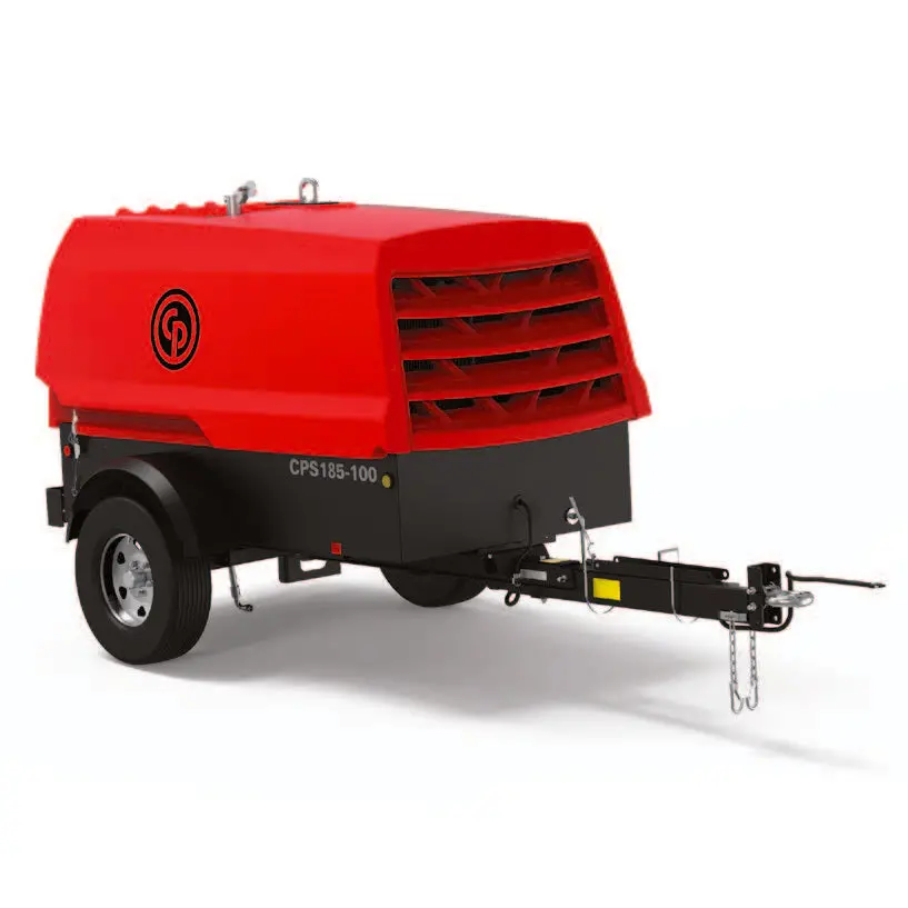Chicago Pneumatic Cps 185-100 Kod - Rotary Screw Towable Air Compressor With Kohler Kdi 1903 Tcr, 180 Cfm, Pn: 8972422001 1
